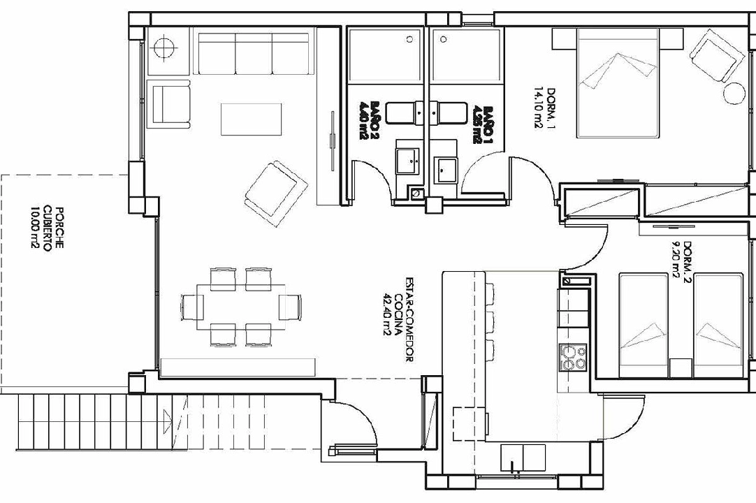 apartamento planta baja en San Miguel de Salinas en venta, superficie 92 m², estado first owner, 3 dormitorios, 2 banos, piscina, ref.: HA-SMN-205-A01-3