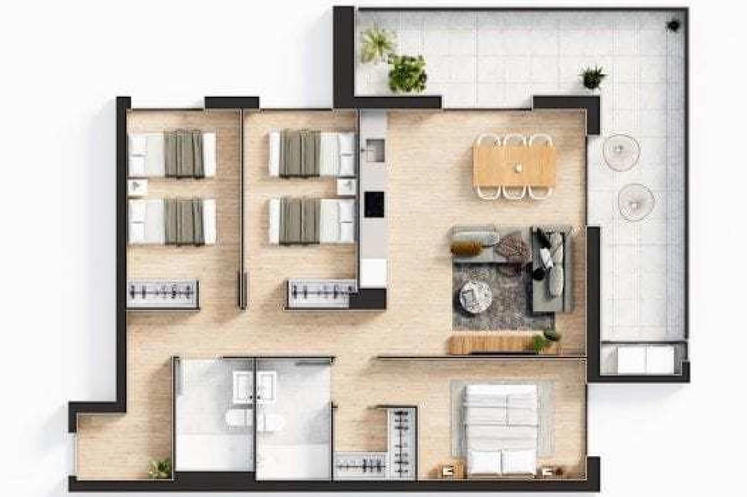apartamento en Javea en venta, superficie 93 m², ano de construccion 2021, + KLIMA, aire acondicionado, 3 dormitorios, 2 banos, piscina, ref.: UH-UHM1898-D-22