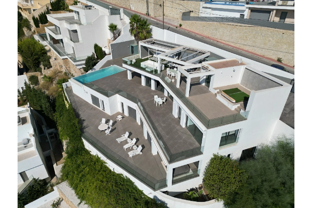 villa en Moraira(Moraira) en venta, superficie 400 m², ano de construccion 2014, estado mint, + calefaccion suelo, aire acondicionado, parcela 850 m², 4 dormitorios, 4 banos, piscina, ref.: AS-2522-9