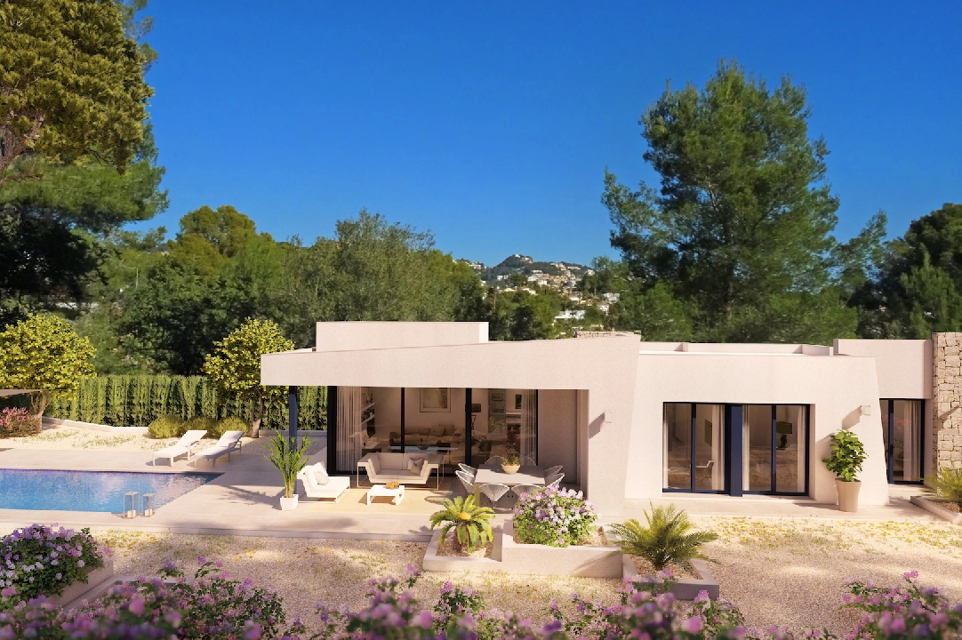 villa en Benissa en venta, superficie 153 m², ano de construccion 2022, aire acondicionado, parcela 800 m², 3 dormitorios, 2 banos, piscina, ref.: BI-BE.H-866-1