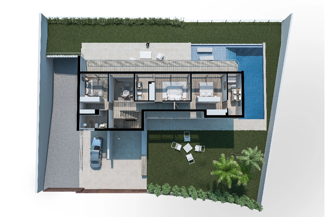 villa en Finestrat en venta, superficie 346 m², ano de construccion 2019, + calefaccion suelo, aire acondicionado, parcela 743 m², 5 dormitorios, 6 banos, piscina, ref.: NL-NLD1113-10
