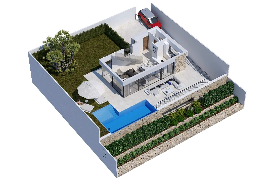 villa en Finestrat en venta, superficie 207 m², ano de construccion 2019, + calefaccion suelo, aire acondicionado, parcela 561 m², 3 dormitorios, 3 banos, piscina, ref.: NL-NLD1114-7