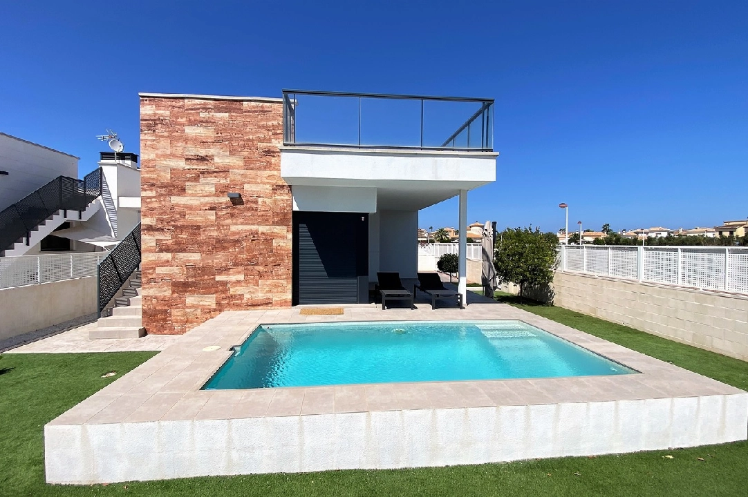 bungalow en Els Poblets en venta, superficie 103 m², ano de construccion 2019, estado mint, + KLIMA, aire acondicionado, parcela 345 m², 3 dormitorios, 2 banos, piscina, ref.: RG-0322-1
