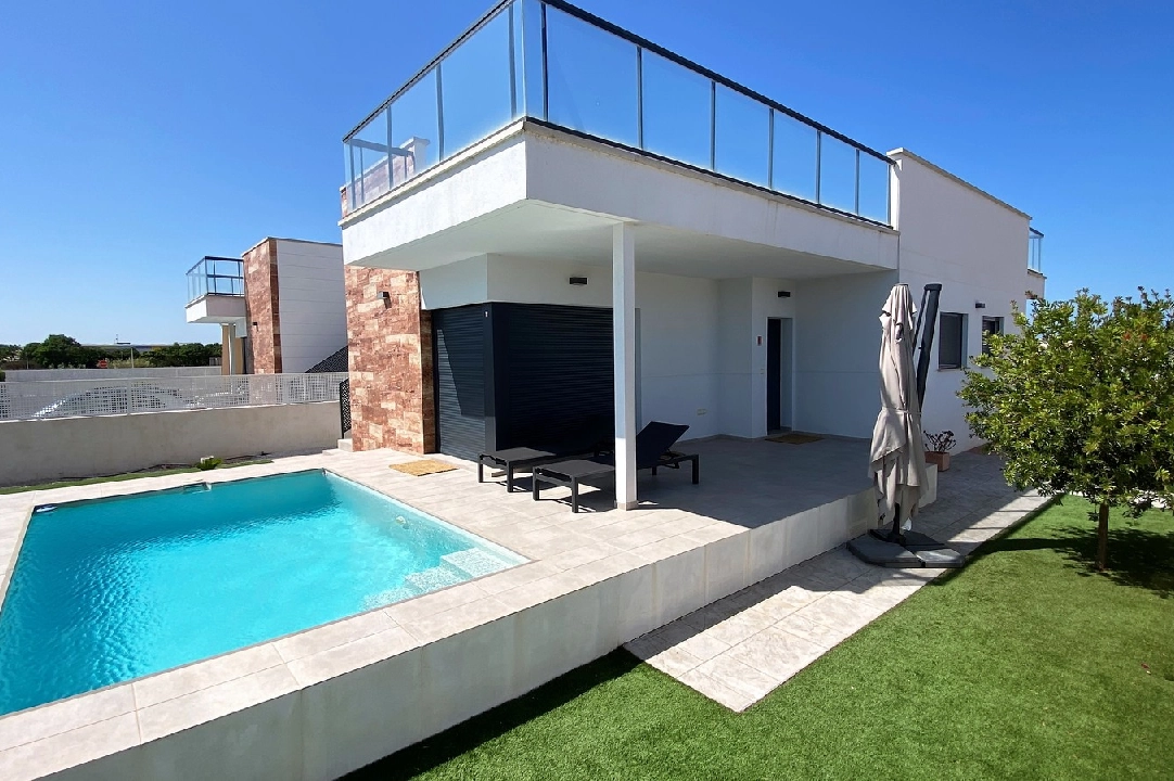 bungalow en Els Poblets en venta, superficie 103 m², ano de construccion 2019, estado mint, + KLIMA, aire acondicionado, parcela 345 m², 3 dormitorios, 2 banos, piscina, ref.: RG-0322-2