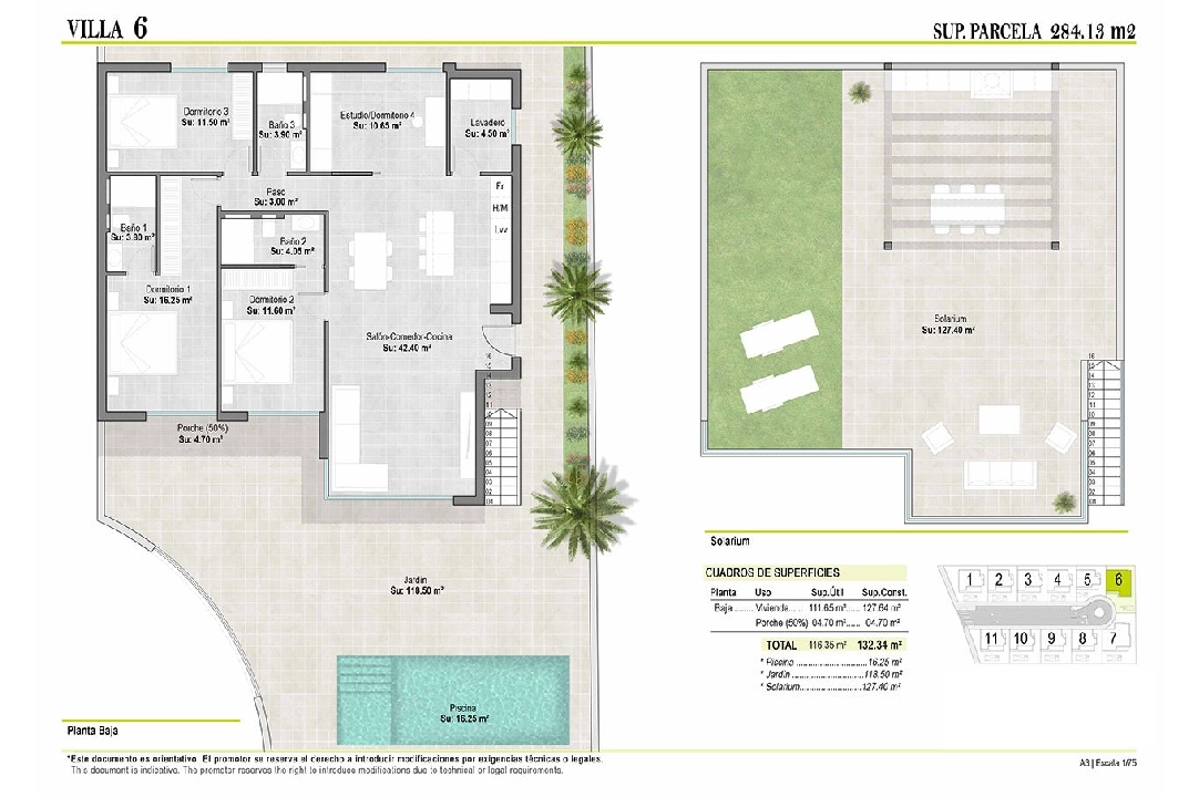 villa en Alhama de Murcia en venta, superficie 260 m², estado first owner, parcela 284 m², 4 dormitorios, 3 banos, piscina, ref.: HA-AHN-111-E03-7