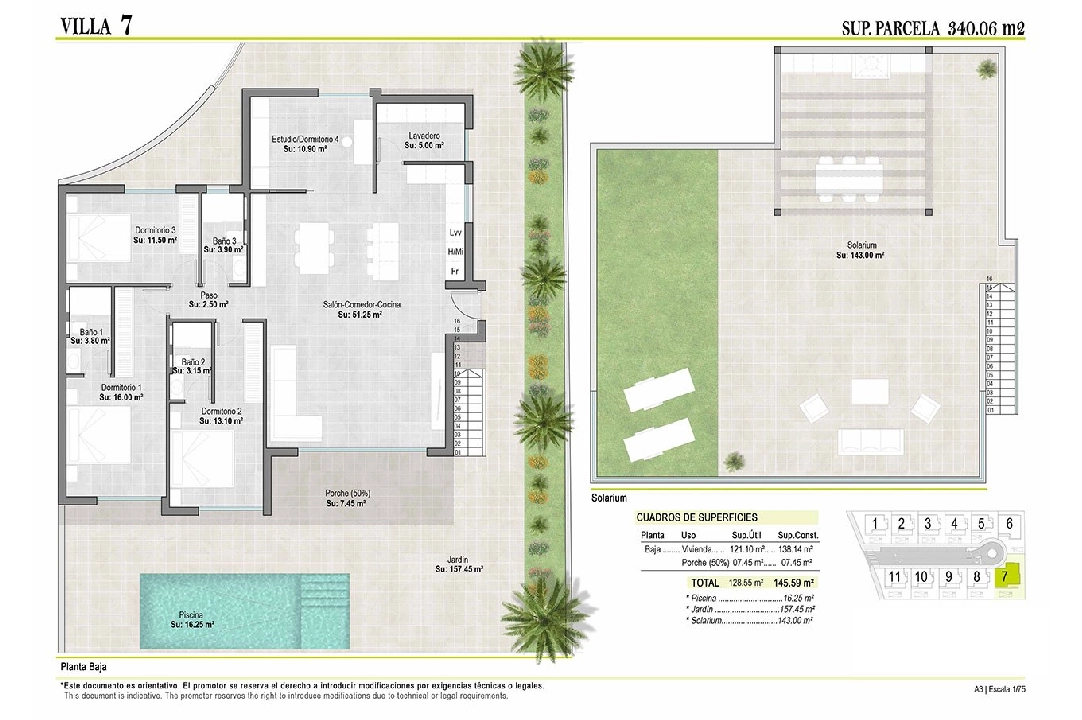villa en Alhama de Murcia en venta, superficie 260 m², estado first owner, parcela 284 m², 4 dormitorios, 3 banos, piscina, ref.: HA-AHN-111-E03-8