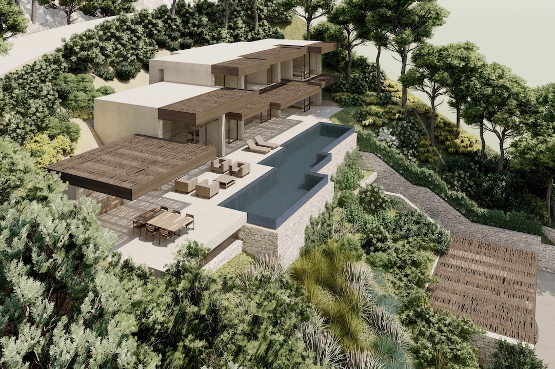 villa en Benissa en venta, superficie 770 m², aire acondicionado, parcela 1573 m², 3 dormitorios, 3 banos, piscina, ref.: CA-H-1572-AMB-2