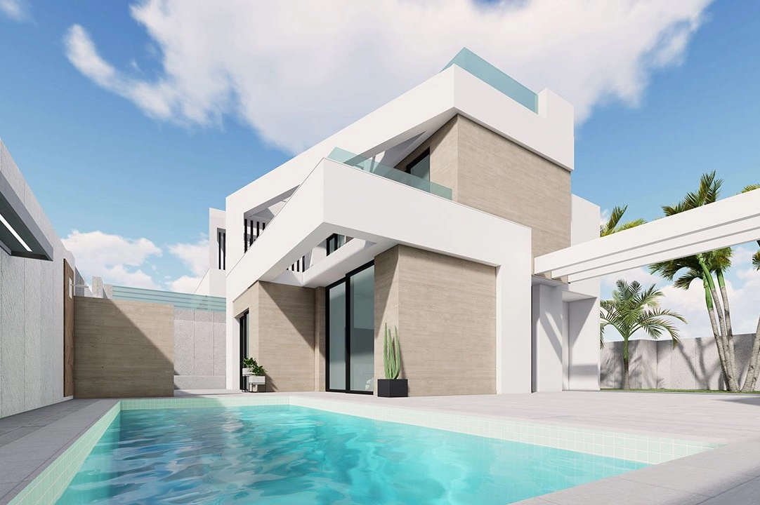 villa en San Miguel de Salinas en venta, superficie 155 m², estado first owner, aire acondicionado, parcela 200 m², 3 dormitorios, 3 banos, piscina, ref.: HA-SMN-240-E01-2