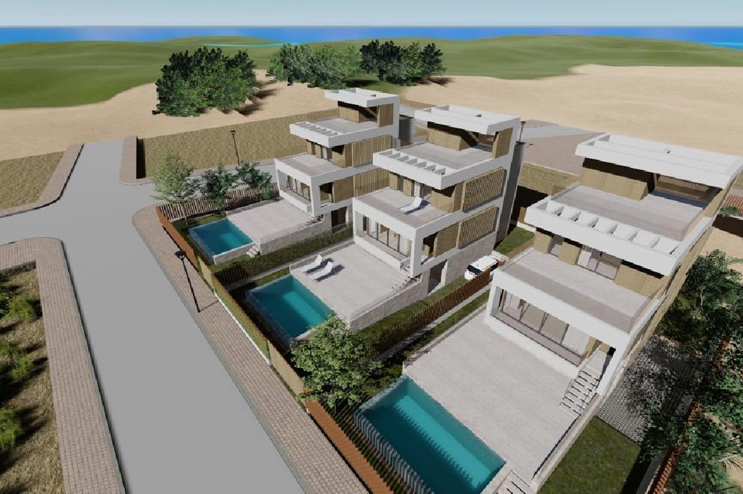 villa en Oliva en venta, superficie 173 m², ano de construccion 2023, estado first owner, + calefaccion suelo, aire acondicionado, parcela 350 m², 3 dormitorios, 4 banos, piscina, ref.: AS-1623-23