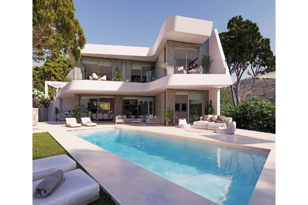 villa en Moraira en venta, superficie 263 m², parcela 1000 m², 4 dormitorios, 4 banos, piscina, ref.: CA-H-1649-AMB-2