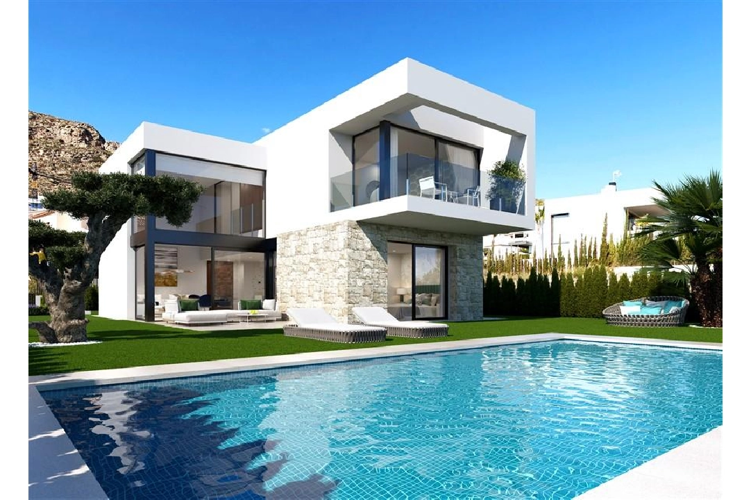 villa en Finestrat en venta, superficie 150 m², parcela 450 m², 3 dormitorios, 3 banos, piscina, ref.: COB-3382-1