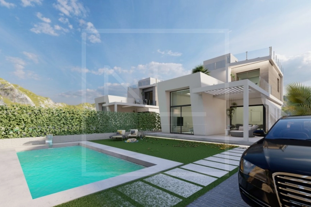 villa en Finestrat en venta, superficie 163 m², ano de construccion 2024, + calefaccion central, aire acondicionado, parcela 393 m², 3 dormitorios, 3 banos, piscina, ref.: NL-NLD1470-1