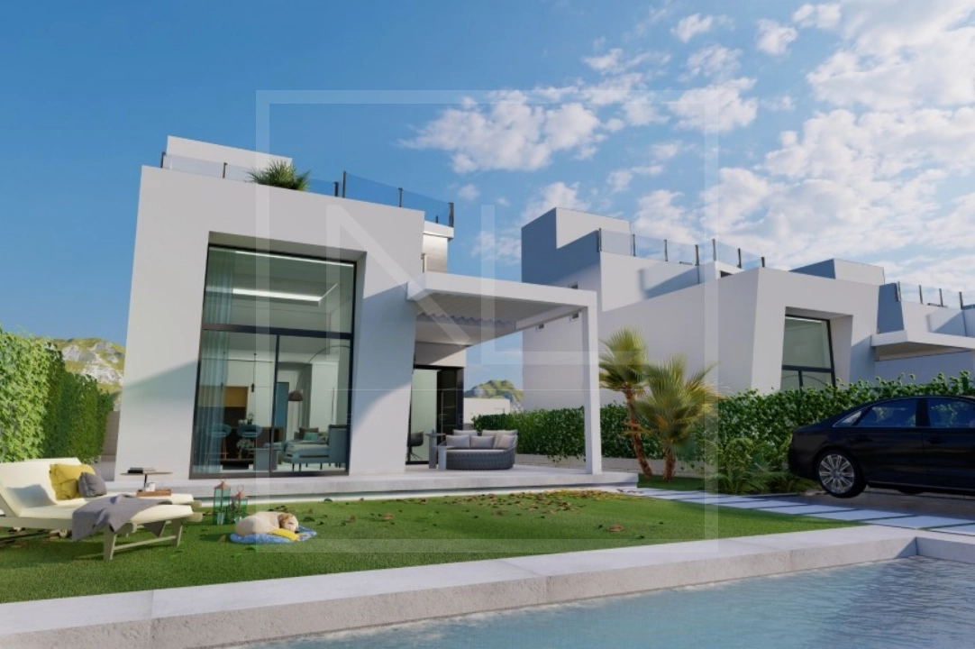 villa en Finestrat en venta, superficie 163 m², ano de construccion 2024, + calefaccion central, aire acondicionado, parcela 393 m², 3 dormitorios, 3 banos, piscina, ref.: NL-NLD1470-12