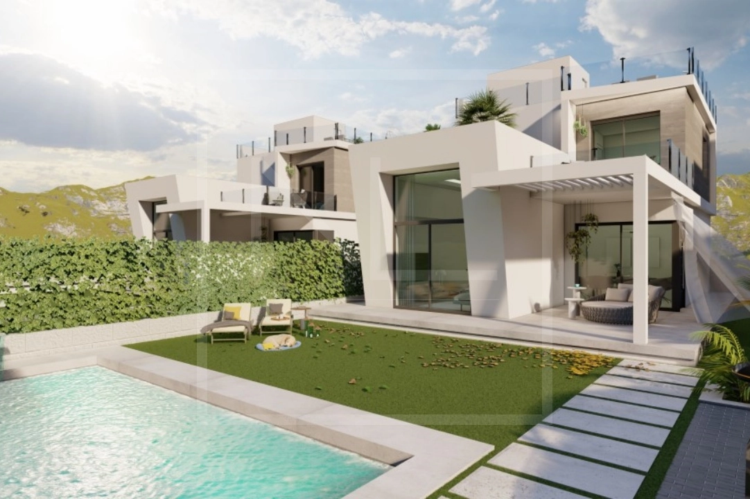 villa en Finestrat en venta, superficie 163 m², ano de construccion 2024, + calefaccion central, aire acondicionado, parcela 393 m², 3 dormitorios, 3 banos, piscina, ref.: NL-NLD1470-16