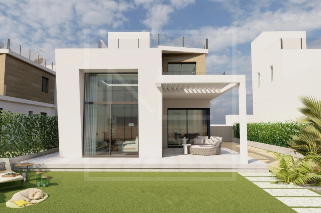 villa en Finestrat en venta, superficie 163 m², ano de construccion 2024, + calefaccion central, aire acondicionado, parcela 393 m², 3 dormitorios, 3 banos, piscina, ref.: NL-NLD1470-18