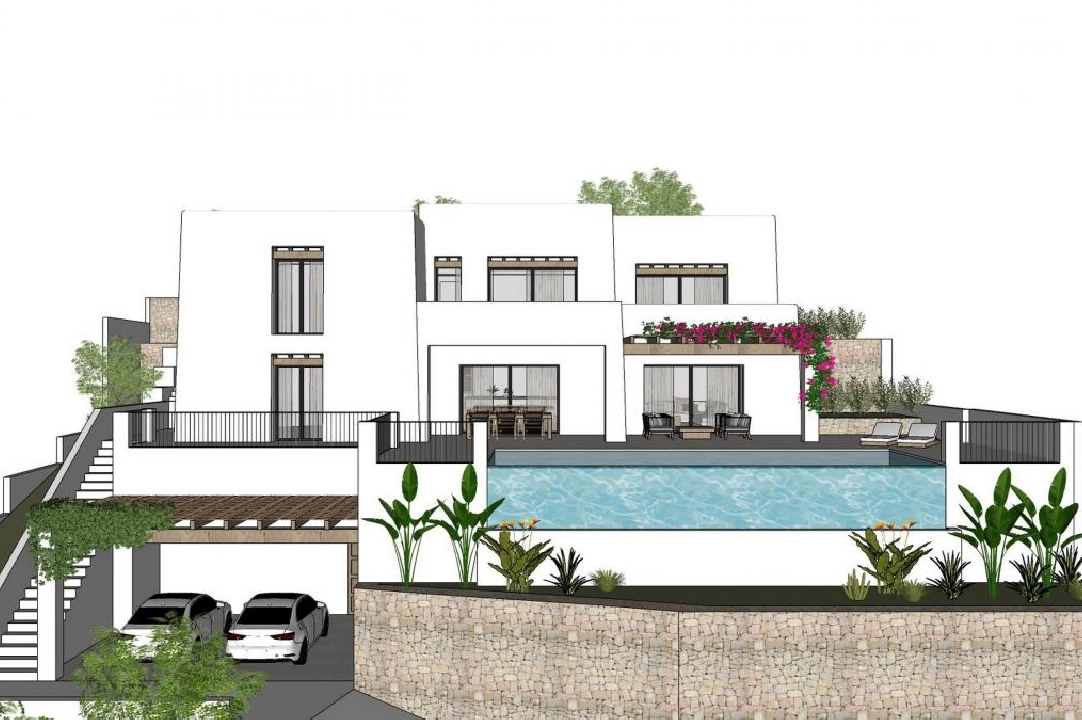 villa en Moraira en venta, parcela 1000 m², 4 dormitorios, 4 banos, piscina, ref.: COB-3416-1