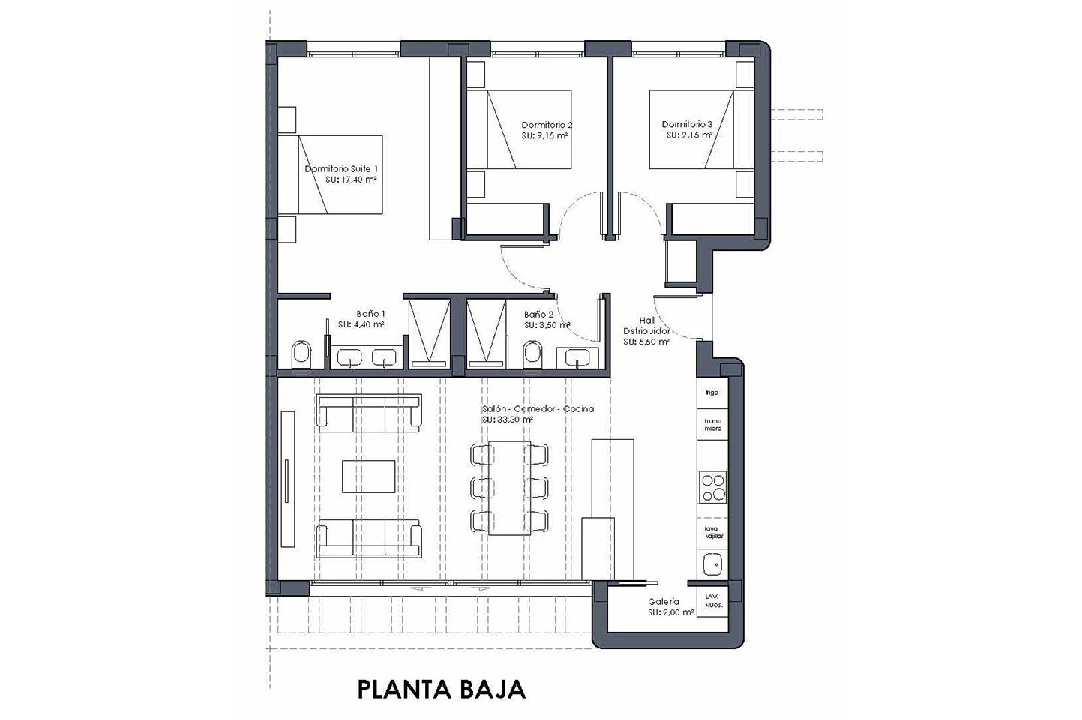 villa en Los Alcazares en venta, superficie 121 m², estado first owner, parcela 229 m², 3 dormitorios, 2 banos, piscina, ref.: HA-LAN-431-E01-20