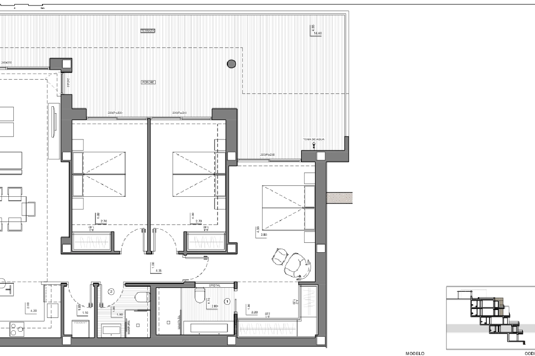 apartamento en Pedreguer(La Sella) en venta, superficie 239 m², aire acondicionado, parcela 239 m², 3 dormitorios, 2 banos, ref.: BP-4322PED-21