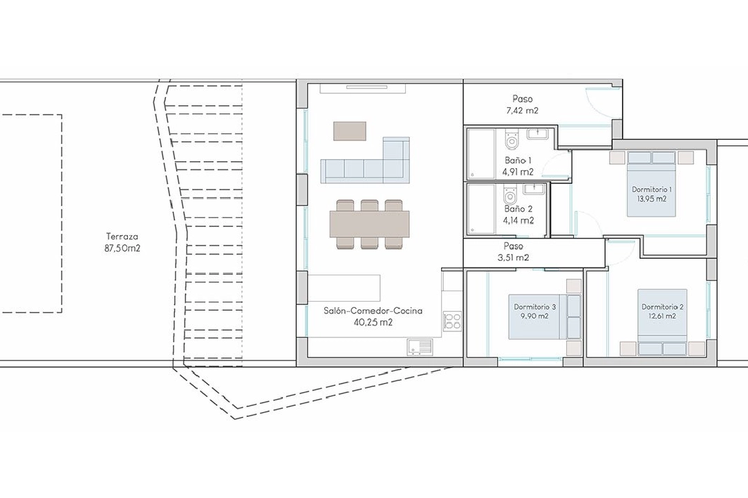 apartamento planta baja en Finestrat en venta, superficie 202 m², estado first owner, 3 dormitorios, 2 banos, piscina, ref.: HA-FIN-313-A03-10