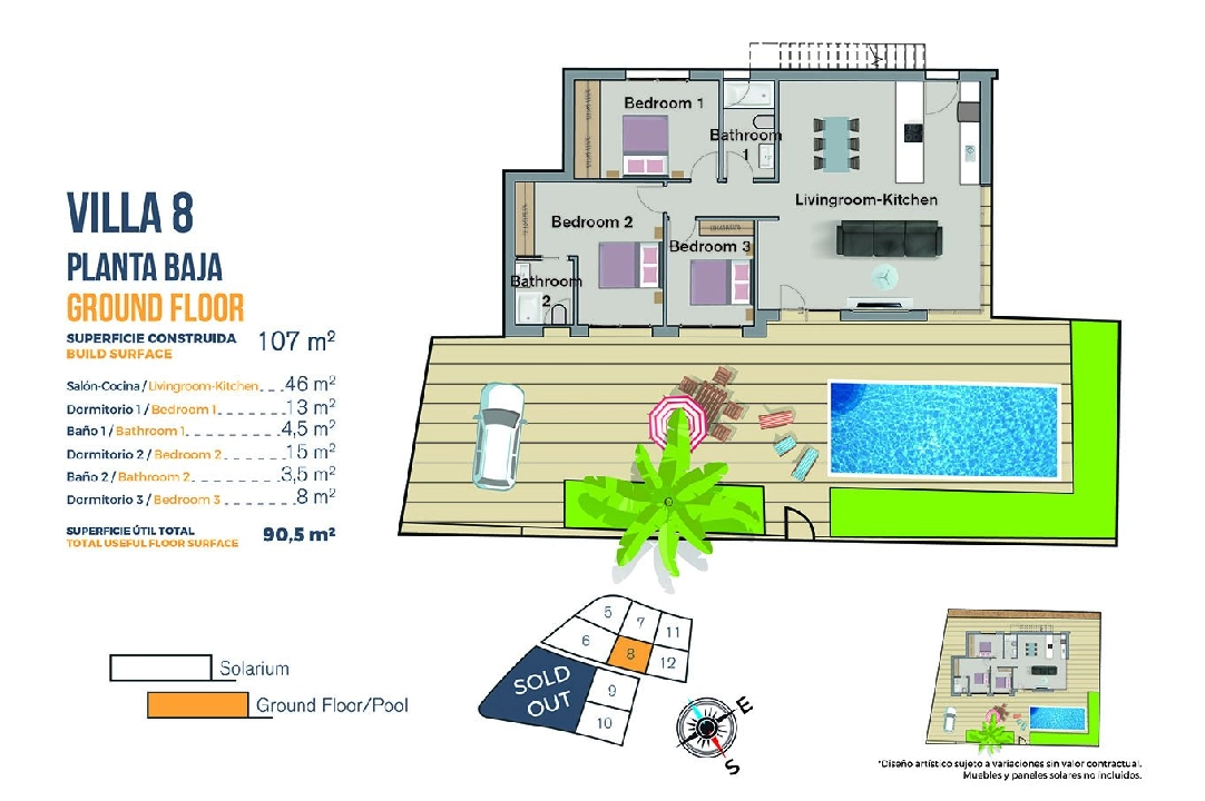 villa en Finestrat en venta, superficie 149 m², estado first owner, parcela 346 m², 3 dormitorios, 2 banos, piscina, ref.: HA-FIN-120-E03-33