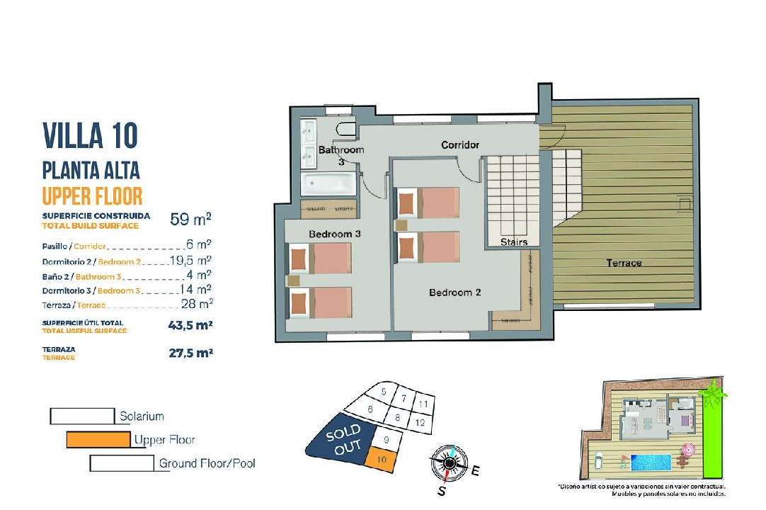 villa en Finestrat en venta, superficie 149 m², estado first owner, parcela 346 m², 3 dormitorios, 2 banos, piscina, ref.: HA-FIN-120-E03-39