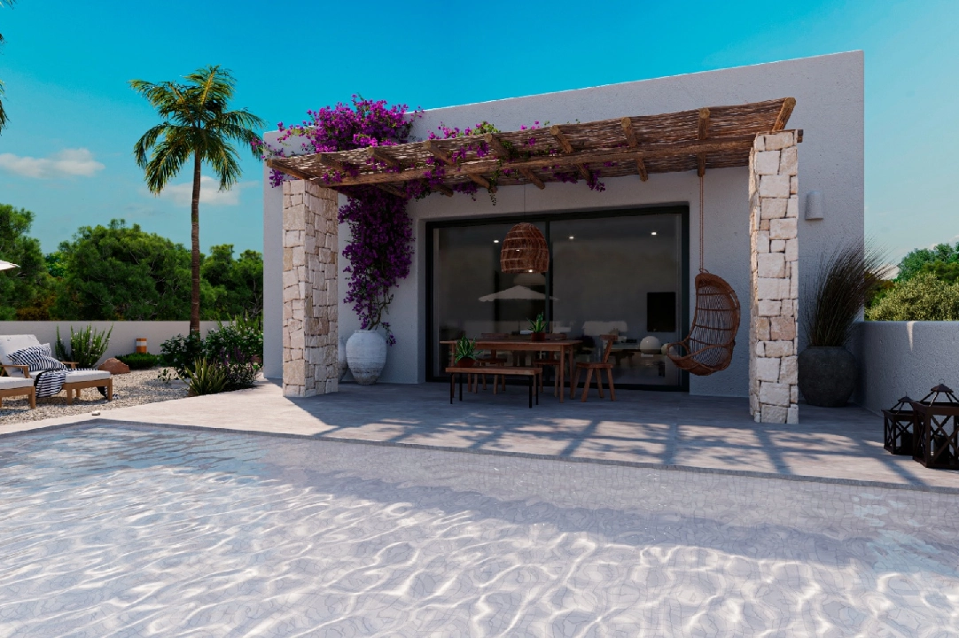 villa en Denia(Marquesa 4) en venta, superficie 120 m², ano de construccion 2025, estado mint, + calefaccion central, aire acondicionado, parcela 1085 m², 3 dormitorios, 2 banos, piscina, ref.: UM-UV-HEBE-2