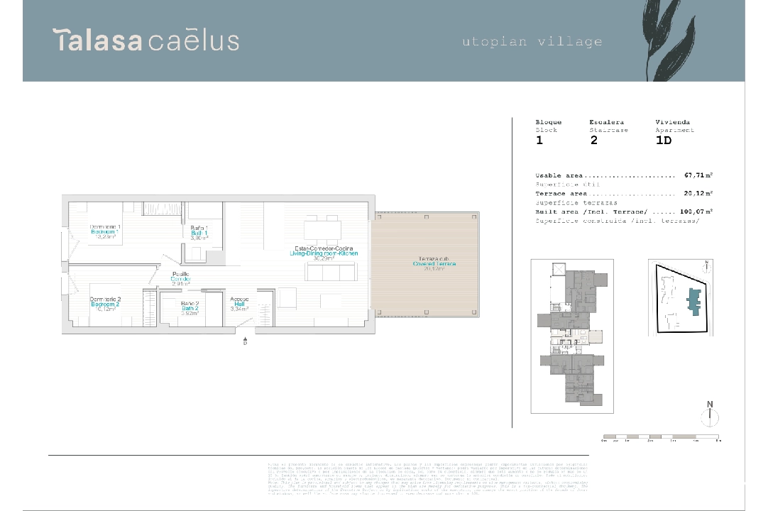apartamento en El Vergel en venta, superficie 20 m², ano de construccion 2024, parcela 68 m², 2 dormitorios, 2 banos, ref.: TC-B1-1D-2