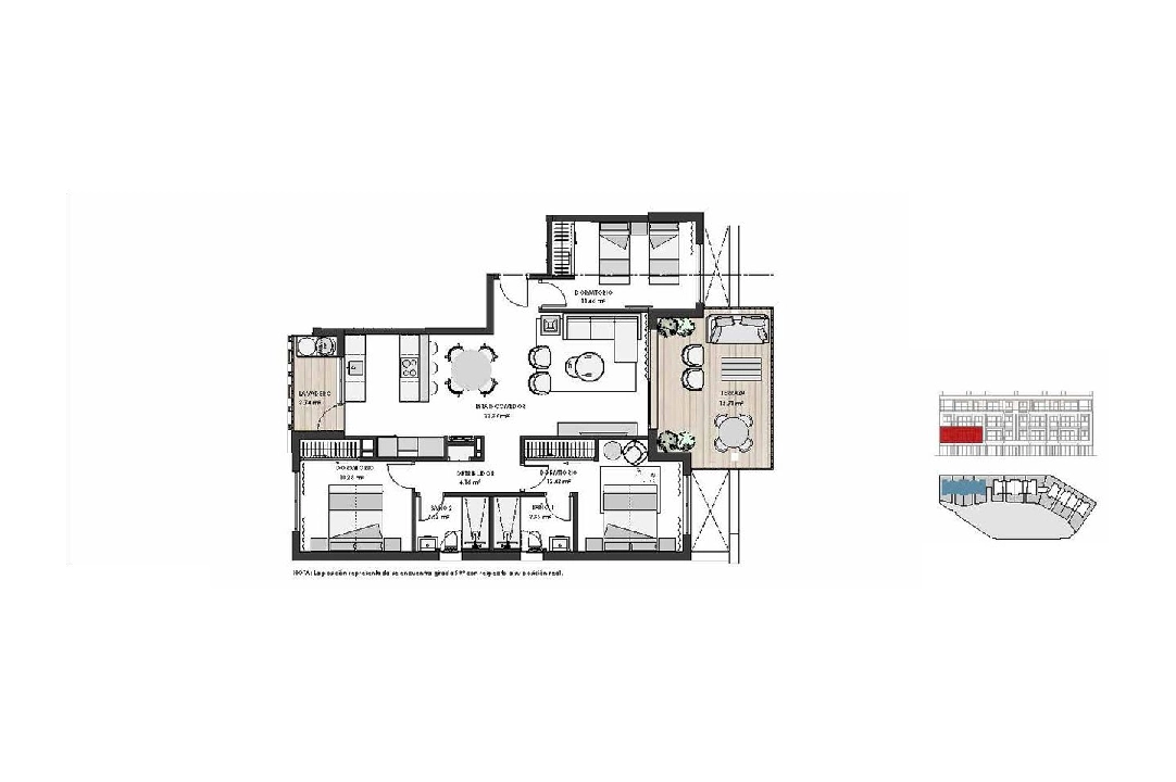 apartamento en la planta superior en Los Alcazares en venta, superficie 125 m², estado first owner, 3 dormitorios, 2 banos, piscina, ref.: HA-LAN-450-A02-10