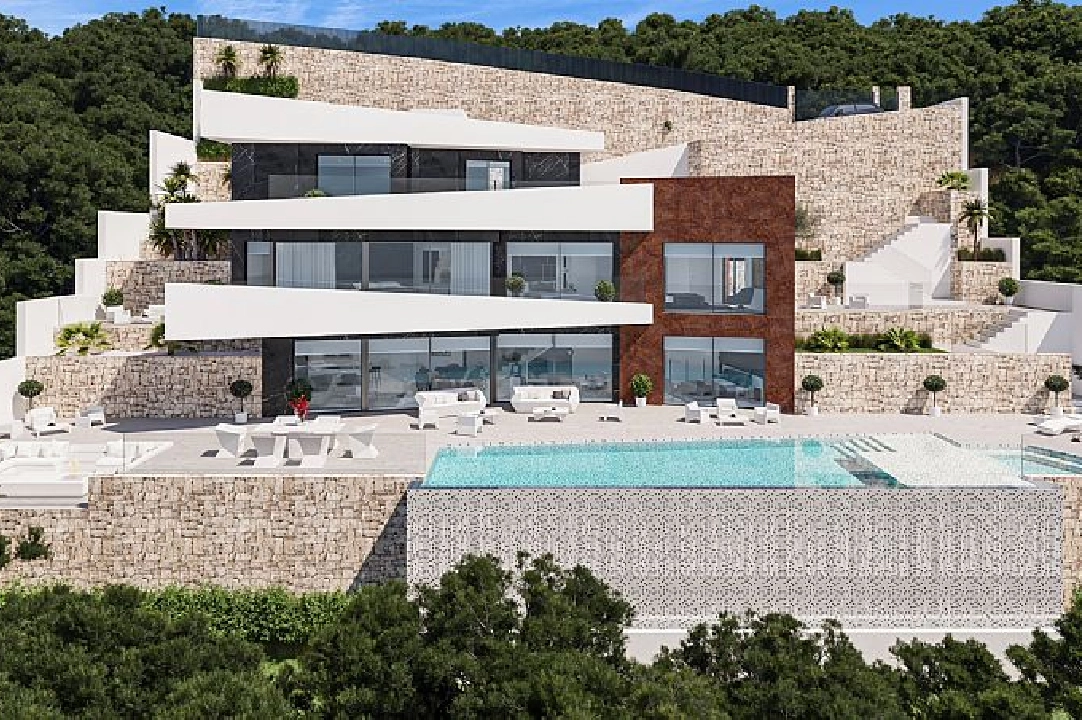 villa en Benissa(Raco de Galeno) en venta, superficie 478 m², aire acondicionado, parcela 1540 m², 4 dormitorios, 4 banos, piscina, ref.: CA-H-1742-AMB-2