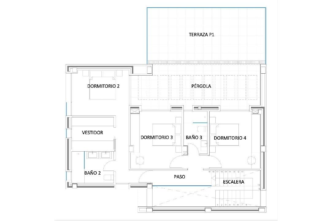 villa en Moraira(Benimeit) en venta, superficie 396 m², aire acondicionado, parcela 795 m², 4 dormitorios, 5 banos, piscina, ref.: CA-H-1749-AMB-9